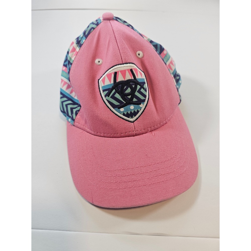 Ariat Baseball Cap‎ Youth OSFM Pink Southwestern Geometric Snapback Hat